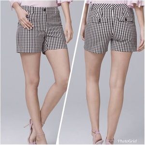 White House black market gingham shorts